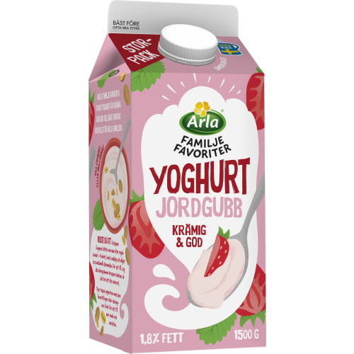 Jordgubb Familjefavoriter Yoghurt 1,8%