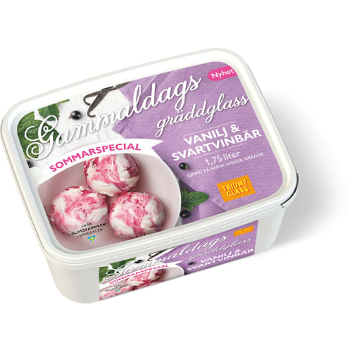 Vanilj Svartvinbär Gräddglass