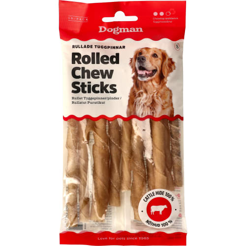 Rolled Chew Rullade Tuggpinnar Hundgodis 10-pack