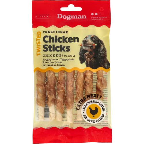 Chicken Sticks Twisted Tuggpinnar Hundgodis 7-pack