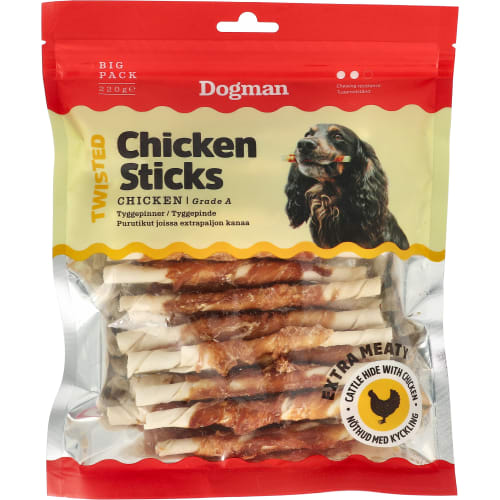 Chicken Sticks Twisted Tuggpinnar Hundgodis 25-pack