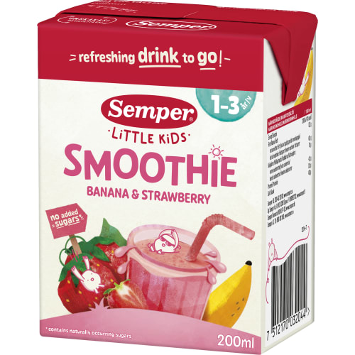 Smoothie Banan Jordgubb Från 12 Månader