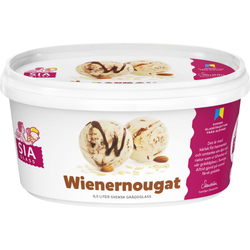 Wienernougat Gräddglass