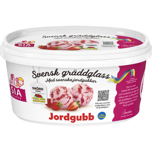Jordgubb Gräddglass