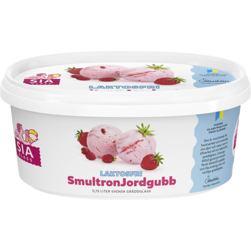 Smultron Jordgubb Laktosfri Glass