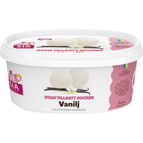 Vanilj Utan Tillsatt Socker Gräddglass