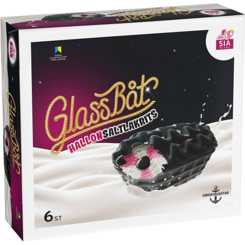 Glassbåt Hallon&saltlakrits Gräddglass