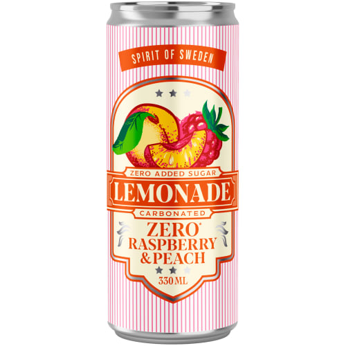 Lemonade Zero Raspberry Peach Läsk Burk