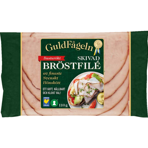Hönsbröstfile Basturökt Skivad