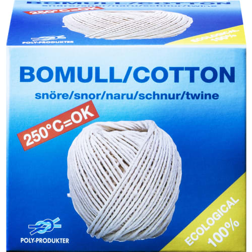 Steksnöre 1mm Bomull