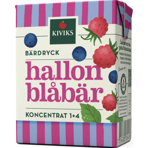 Hallon Blåbär Bärdryck Koncentrat