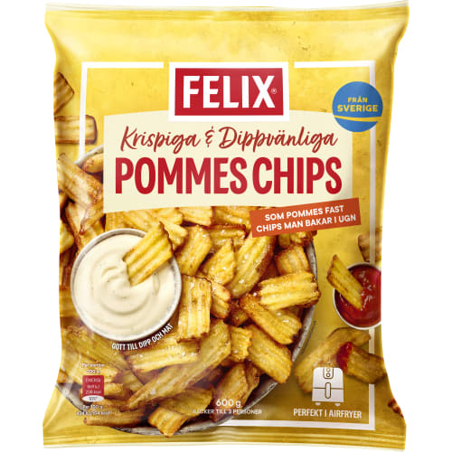 Pommes Chips Krispiga Dippvänliga Frysta