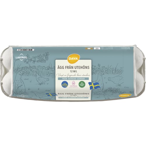 Ägg 12p Frigående Utomhus Medium/large