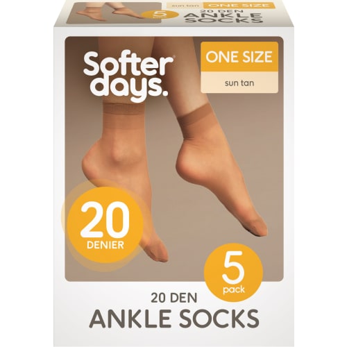 Ladies Ancle 20den Tan One Size