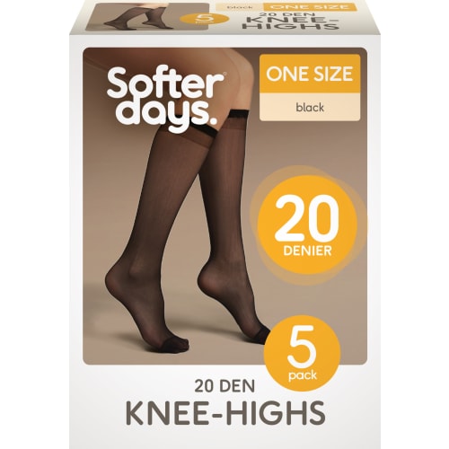 Kneehigh Black Ladies 20den One Size