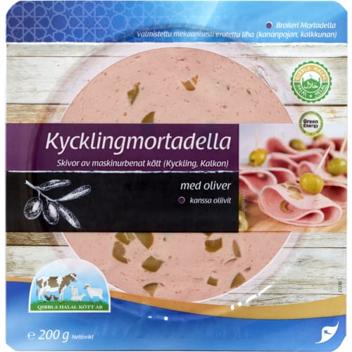 Med Oliver Kycklingmortadella Skivad