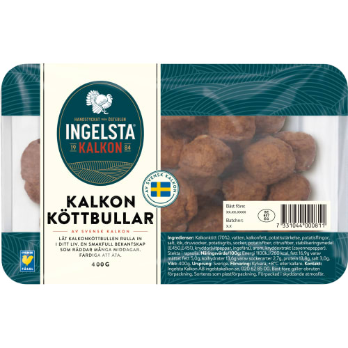 Köttbullar Kalkon Stekta