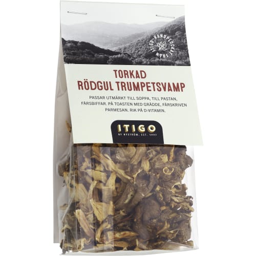 Trumpetsvamp Rödgul Torkad