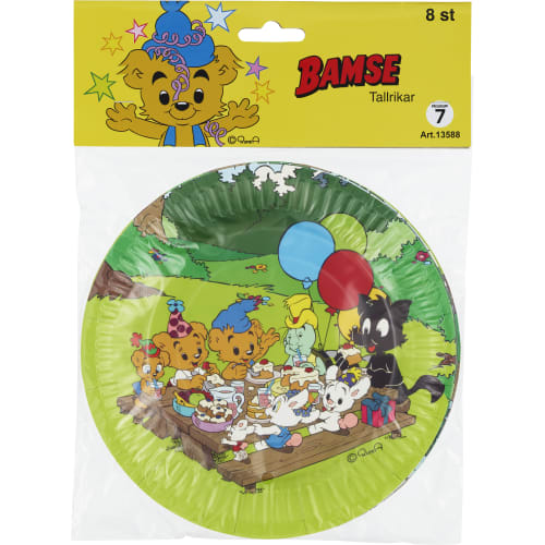 Papperstallrik Bamse