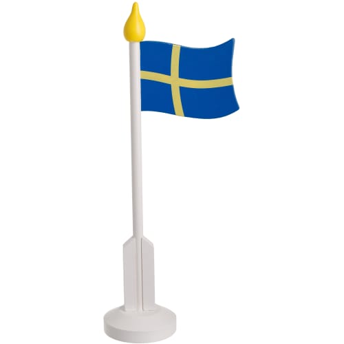 Träflagga med Fot 37cm