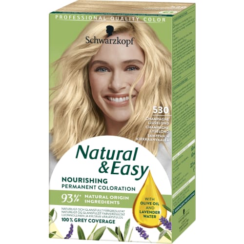 Natural 530 Champange Ljusblond Permanent Hårfärg