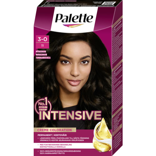 Palette 3-0 Mörkbrun Permanent Hårfärg