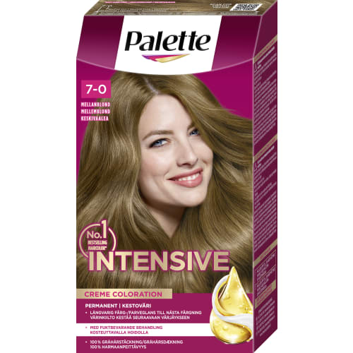 Palette 7-0 Mellanblond Permanent Hårfärg