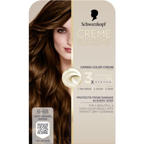 6.68 Light Caramel Brown Permanent Hårfärg