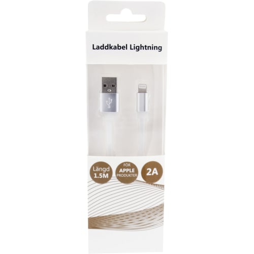 Laddkabel Lightning Iphone Vit Silicon