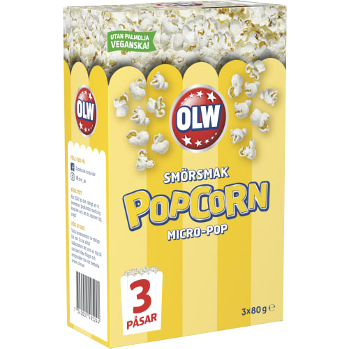 Micropop Smör Popcorn 3-pack