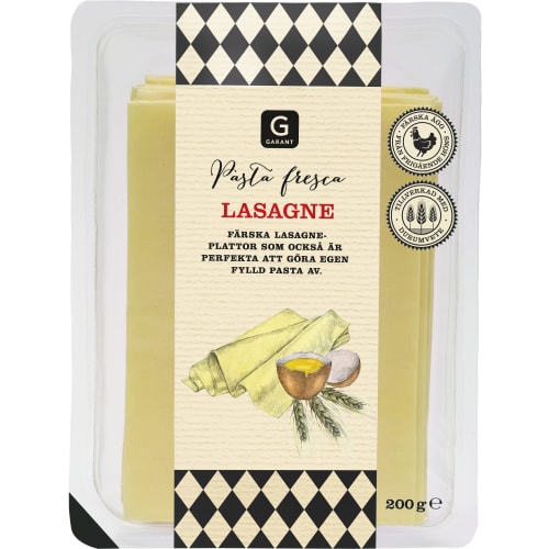 Lasagneplattor Färsk Pasta