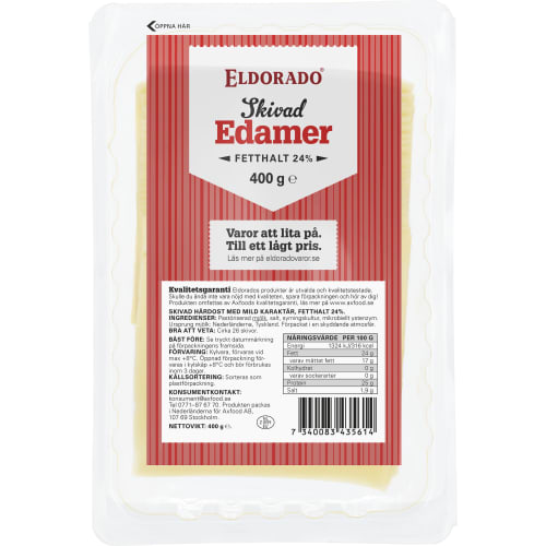 Edamer Skivad 24%
