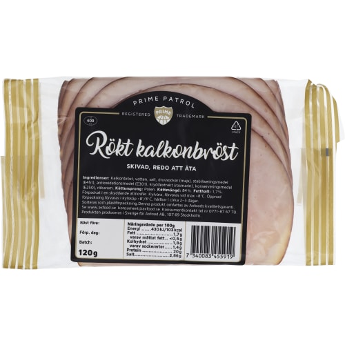 Kalkonbröst Rökt Skivad