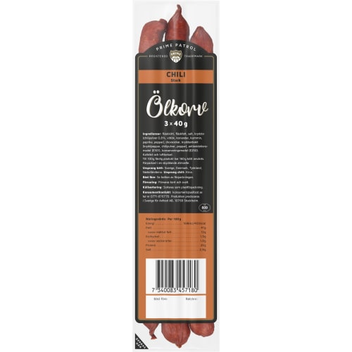 Ölkorv Chili 3-pack