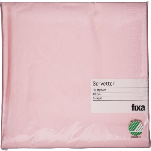 Servett Ljusrosa 40cm