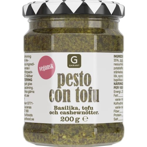 Pesto Con Tofu Vegansk