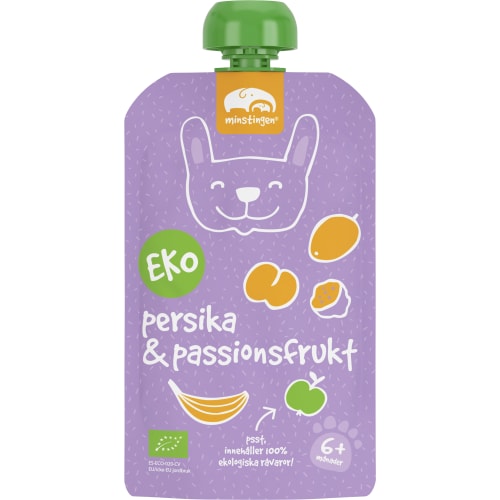 Persika Passionsfruk Klämmis Från 6 Månader