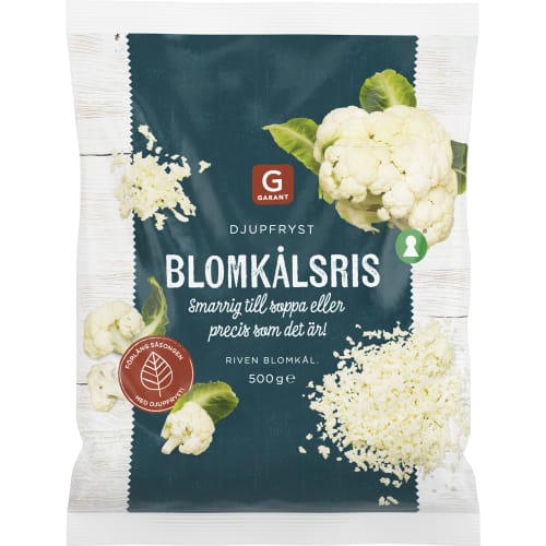 Blomkålsris Riven Fryst
