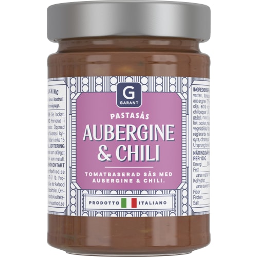 Aubergine Chili Pastasås