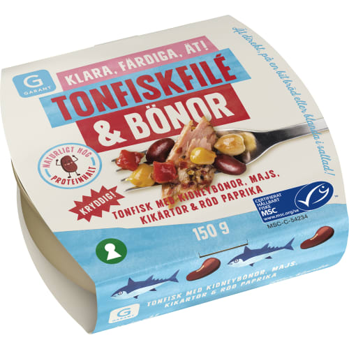 Tonfiskfilé & Bönor Majs Kikärtor