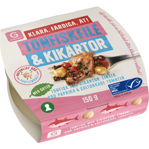 Tonfiskfilé & Kikärtor Linser Röd Paprika