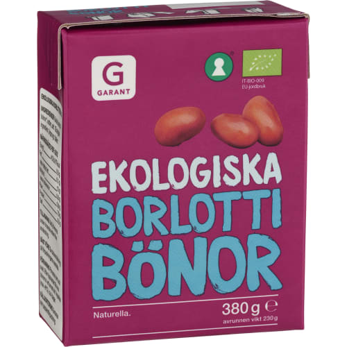 Borlotti Bönor Ekologiska Naturella