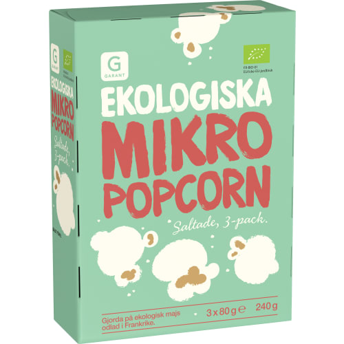 Mikropopcorn Saltade Eko 3-pack