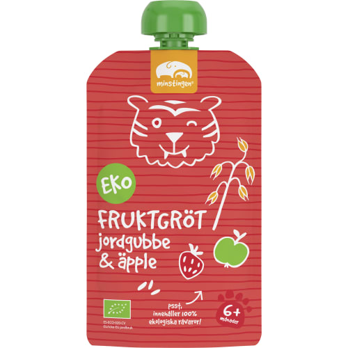 Fruktgröt Jordgubb Äpple Från 6 Månader