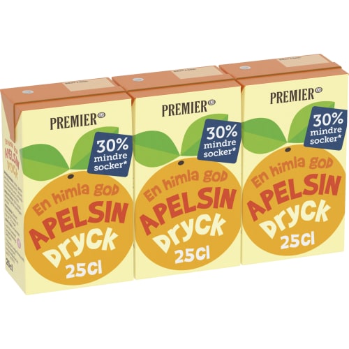 Apelsindryck Mindre Socker Fruktdryck Tetra