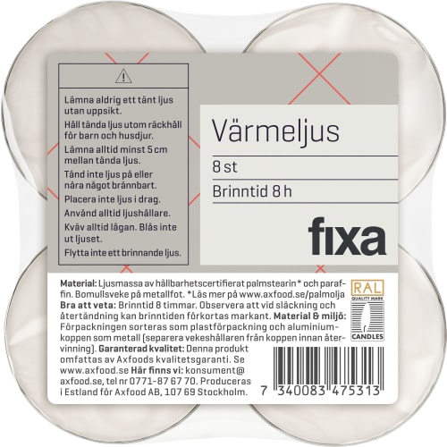 Värmeljus 8H