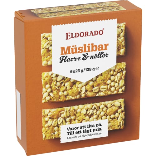 Eldorado Havre & Nötter Müslibar 6-pack