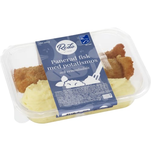 Panerad Fisk med Potatismos