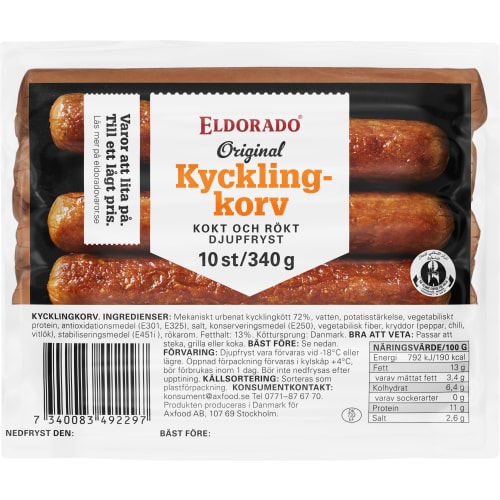 Kycklingkorv Original Fryst/ 10-pack