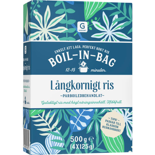 Garant Långkornigt Ris Boil-in-bag 4x125g